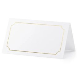 Bordkort med guld ramme, 10 stk.