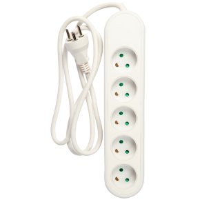 5-vejs stik m/jord 1,5m