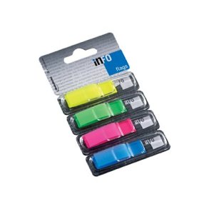 Indexfaner smalle neonfarver, 12,5x43 mm - 1 pakke