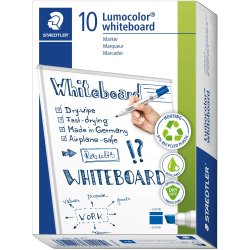 Whiteboard marker bl m. skr spids - Staedtler nr. 351B-3 - 10 stk.