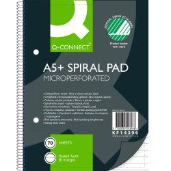 Kollegieblokke A5 lin. NOA 70g perf. m/huller - 5 stk