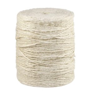 Flaxcordel 4 streng, lys creme - 1 kg.