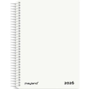 Mayland 2026 kalender, 1-Dags Spiral - HVID