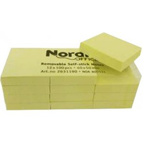 Q-connect Notes 12 stk gul 38x51mm