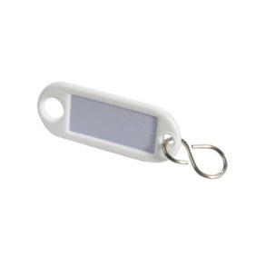 Ngleskilt plast Hvid - 100 stk.