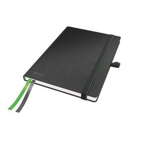 Notesbog hardcover A5 lin. 96g/80ark sort - 1 stk.