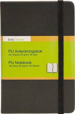 Notesbog A6 lineret - sort m/elastik - 1 stk. - Notesbog - Kalender ...