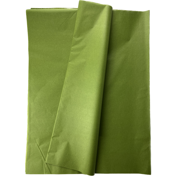 Silkepapir - Oliven grn / Moss green - 50x75cm - 480 ark