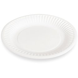 Tallerkner 15 cm pap, Hvid coated - 250 stk Paptallerkner