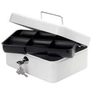 Pengekasse 200x160x90mm hvid - 1 stk.