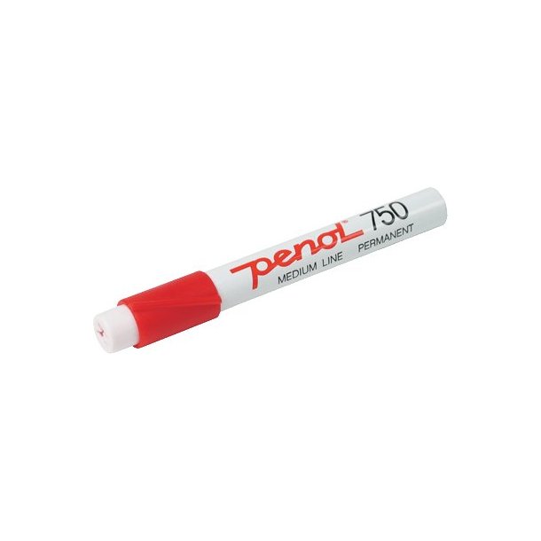 Marker Penol 750 Rd, 5 mm firkantet spids - 10 stk.