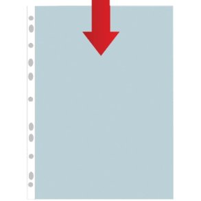 Plastlomme A3 80 my, Huller p langside - 50 stk.