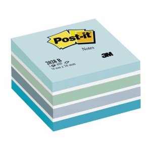 Post-it kubusblok 76x76mm, Bl pastelfarver - 1 pakke