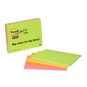 Post-it mdenotes 149x200 mm, Super Sticky - 4 blokke