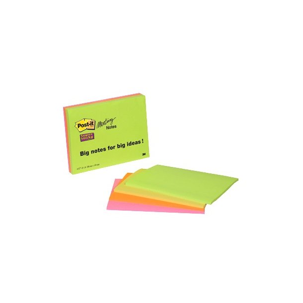 Post-it mdenotes 149x200 mm, Super Sticky - 4 blokke