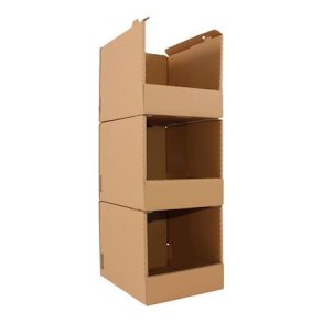 Reolkasser i tykt pap - 410x320x320mm - 25stk.