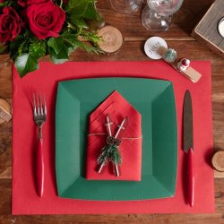 Servietter Airlaid Rde - 25 stk