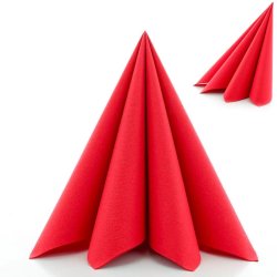 Servietter Airlaid Rde - 25 stk