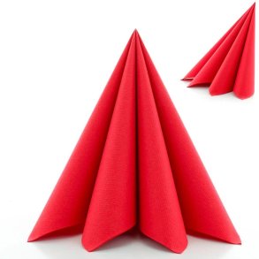 Servietter Airlaid R�de - 25 stk