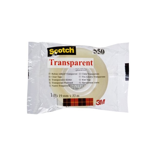 3M Scotch tape - 19mm x 33m, 1 rulle