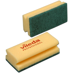 Hndskuresvamp Glitzi grn, med greb - 1 stk