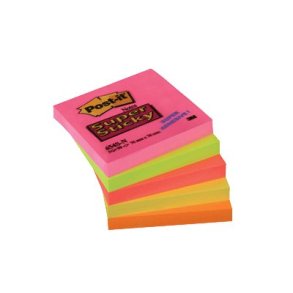 Post-it 654SN Super Sticky, 76x76mm - 5 blokke