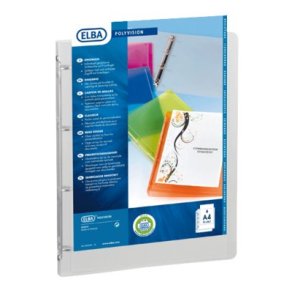 Ringbind Elba A4 30 mm ryg, Transperant klar - 12 stk.