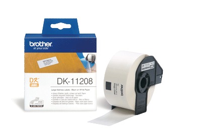 Etiketter Brother adresselabel 38x90mm 400pr. rl. - 1 rulle