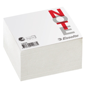 Esselte Pad-cube 10x10cm, 500 sider hvide - 12 stk