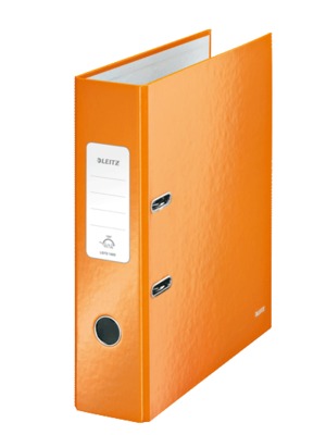 Brevordner Leitz 180 WOW, A4 80 mm orange - 10 stk