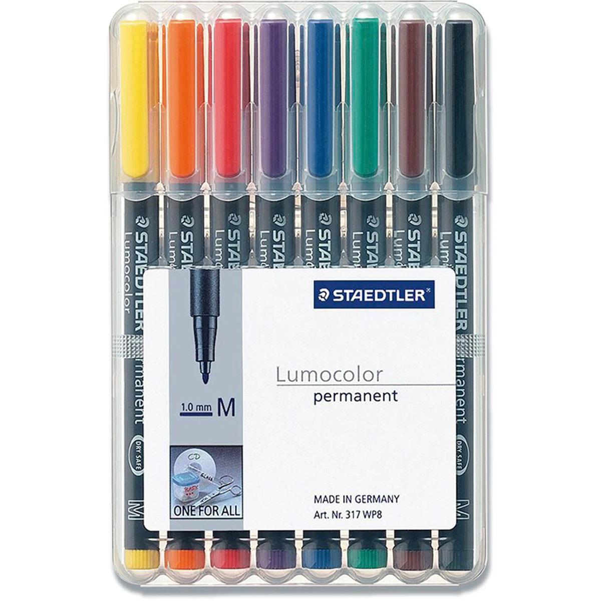 Staedtler Lumocolor 317 overheadpenne 8 ass farver