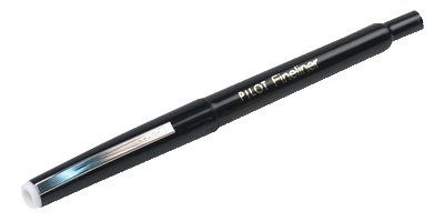 Fineliner Pilot sort 0,4 mm skrivebrede - 12stk.