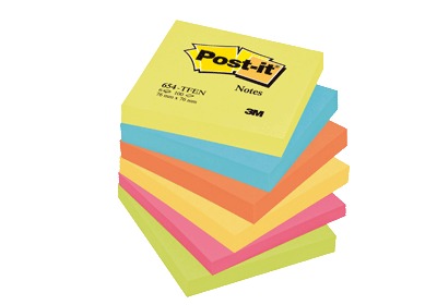 Post-it 654 Energetic memoblok 76 x 76 mm